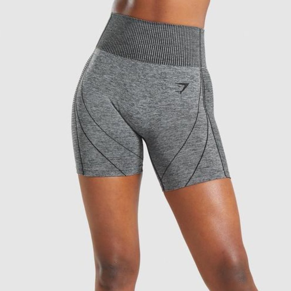 Gymshark Hyper Amplify Black Marl Shorts M